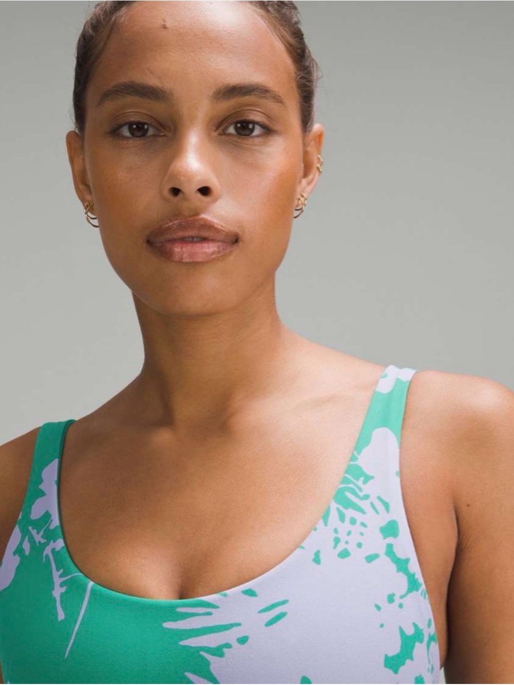 Lululemon Align Bra,A/B Cup BLOSSOM SILHOUETTE MAX Lilac Smoke Kelly Green 6 - Picture 5 of 10
